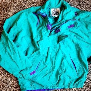 Vintage 90s Pullover Windbreaker Style Blue
